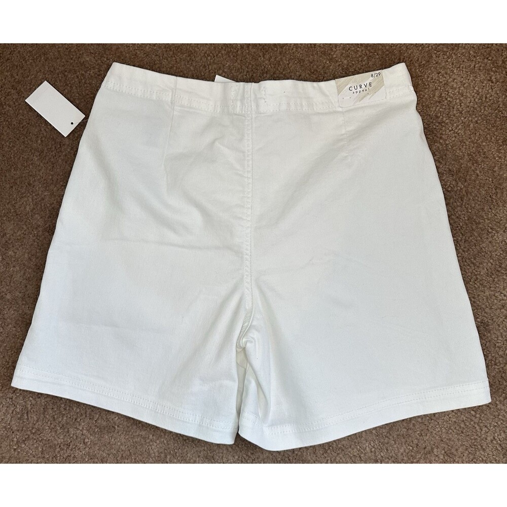 Curve Appeal White Golf Skort Size 8 NWT Braided Side Trim Stretch Skirt Shorts - Picture 7 of 11